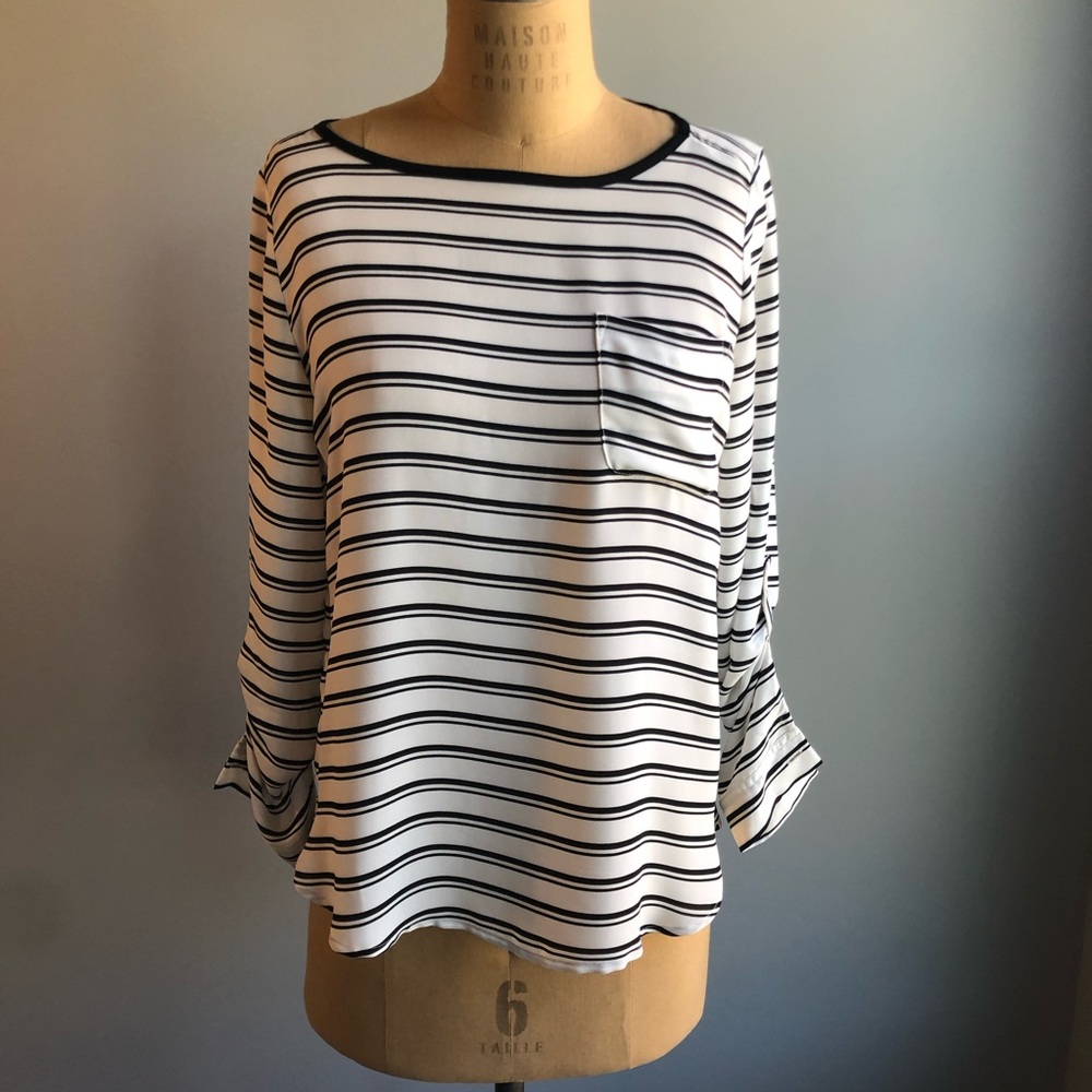 LOFT Striped Blouse